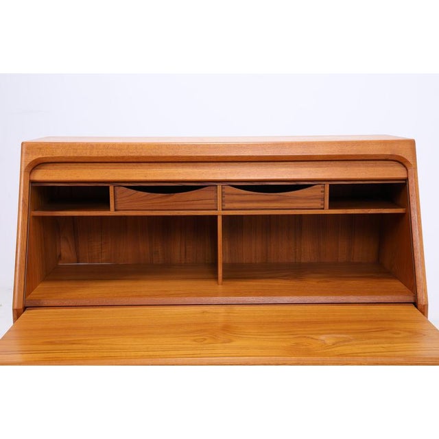 Mid-Century Danish Secretary in Teak by Bernhard Petersen For Sale - Image 9 of 18