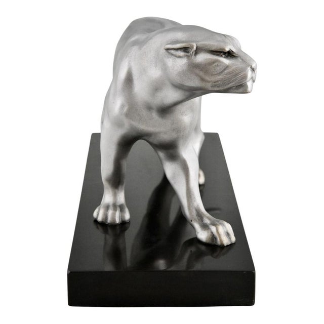 Art Deco Panther Sculpture by Limousin France, 1930 For Sale - Image 4 of 11