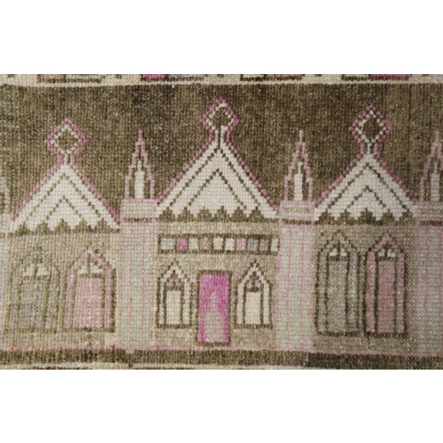 Figurative Vintage Mini Turkish Anatolian Rug - 1'7" x 2'8" For Sale - Image 3 of 5