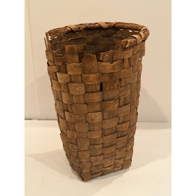 Monumental Woven Antique Basket For Sale - Image 9 of 15