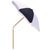 Metal Gallo 6.5 Ft Beach Fringed Umbrella, Navy Cabana Stripe For Sale - Image 7 of 8