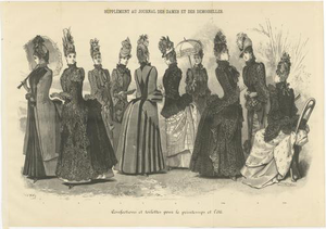 Journal des Dames et des Demoiselles, Panoramic Couture Study, 1887, Paper
