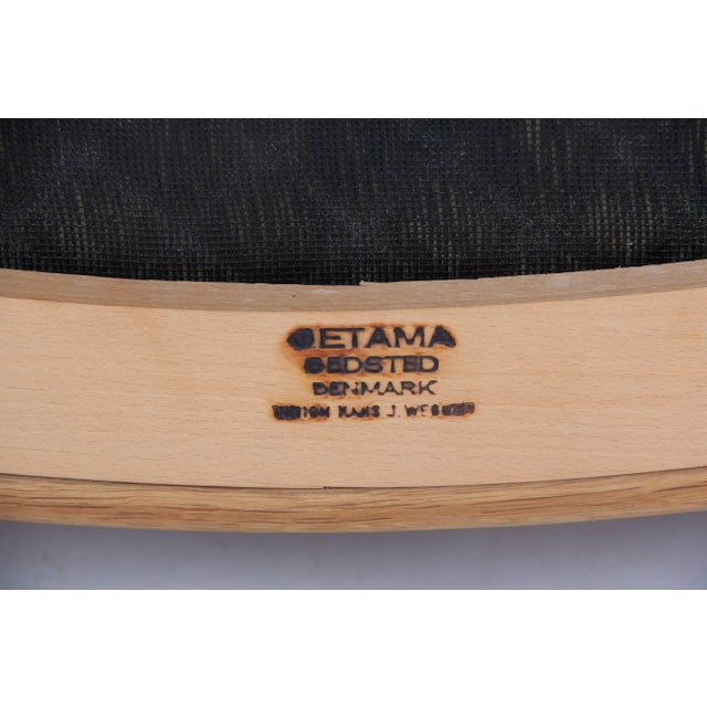 GE284 Armchair in Soaped Oak and Savak Wool by Hans J. Wegner for Getama, 1980s For Sale - Image 9 of 10