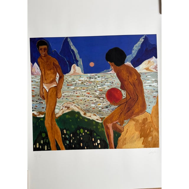 Limited edition print Red Sun (2023) by Gideon Appah, hand-signed and numbered 17/75, printed in London, UK. Appah is one...