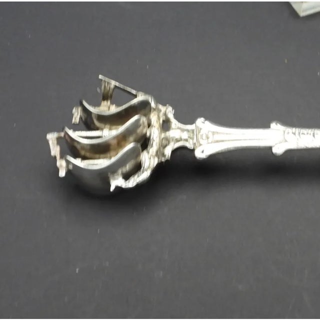 Silver Vintage Dutch Silver Plate Galleon Ship Pie Wedge Cake Server Wedding Cake Server For Sale - Image 8 of 9