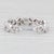 New Diamond Floral Ring 14k White Gold Size 6.25 Stackable Wedding Band For Sale - Image 4 of 7