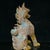 Verdigris Antique Glass Guardian Lion Sculpture – 7.1" Roaring Mythical Beast With Verdigris Patina For Sale - Image 8 of 9