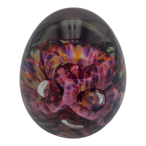 Signed 2007 Handblown Art Glass Paperweight – Vivid Swirl Pattern