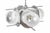 Vintage Space Age Italian Chandelier in Metal and Glass, 1970s For Sale - Image 4 of 6