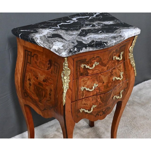 20th Century Louis XV Marquetry Parlor Cabinet For Sale - Image 9 of 18