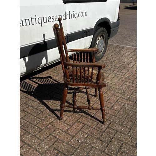 Victorian Armchair with Turned Legs For Sale - Image 9 of 11