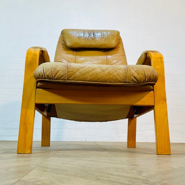 Mid-Century Leather Lounge Chair by Skoghaug, 1970s For Sale - Image 13 of 18