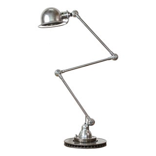 Jieldé Three-Arm Workshop Lamp on Brake Disc, 1950s For Sale