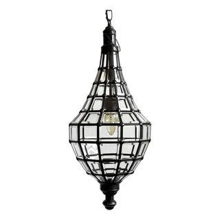 Bevel Glass Raindrop Pendant Light For Sale