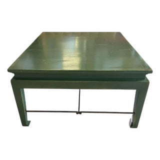 Bausman Company Green Coffee Table Bench Made For Sale