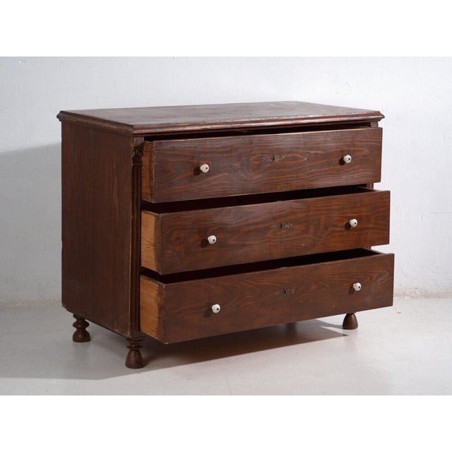 Antique Pine Chest of Drawers For Sale - Image 4 of 11