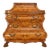 Italian Bombe Inlay Olive Wood Dresser Drop Front Jewerly Compartment Secretary For Sale
