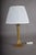 NeoclassicalBrass Classical Column Table Lamp with Ornate Capital and Square Pedestal, Europe, 1950s For Sale - Image 11 of 17