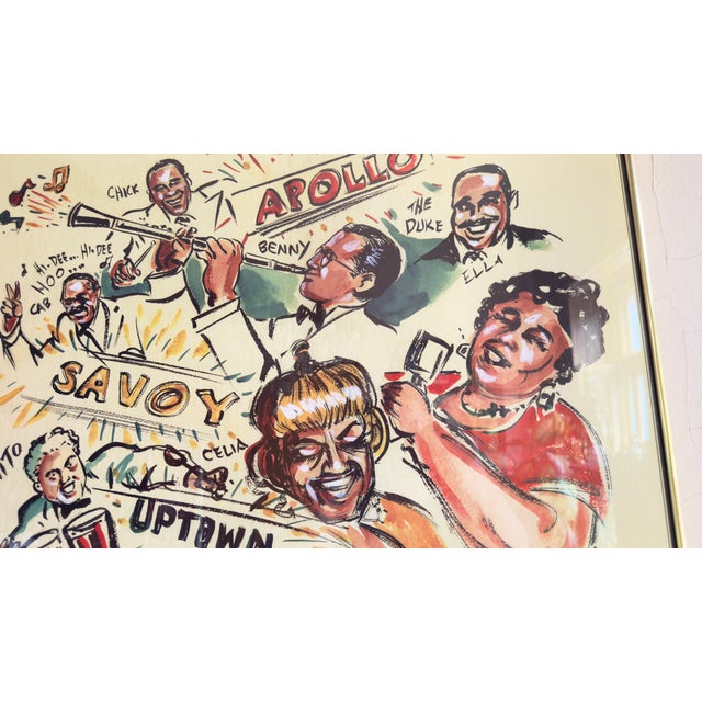 Framed Jazz Poster the History of Jazz Swing Wall Art by Bill Gallow Music Decor Print For Sale - Image 4 of 12