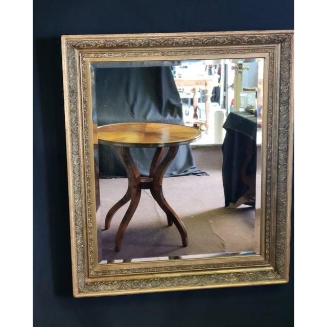 19th C French Louis XV Rococo Walnut Gilt Wall Mirror Ornate Gold Frame For Sale - Image 4 of 12