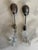 1960s Vintage Silver Plate Serving Set With Art Lucite Handles Salad Servers For Sale - Image 5 of 12