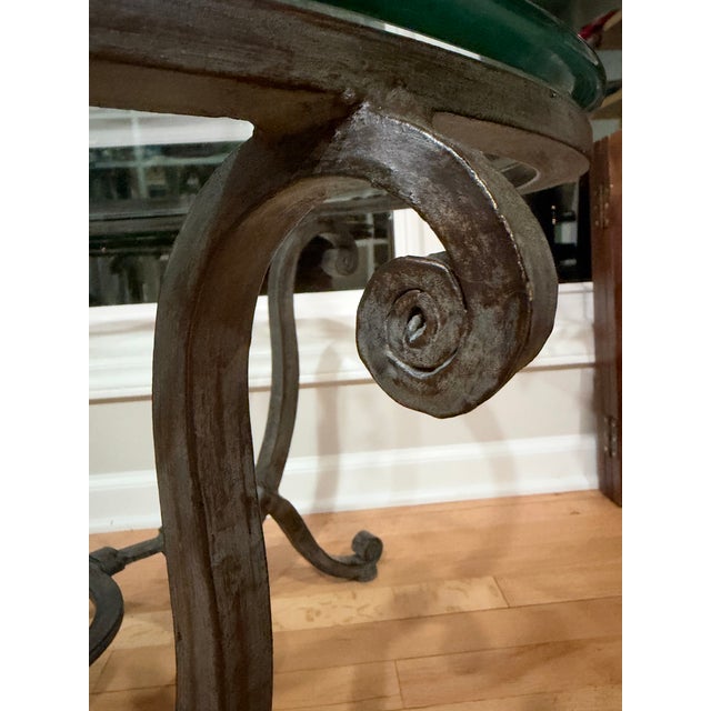 Late 20th Century Vintage French Style Wrought Iron and Glass Coffee Table For Sale - Image 5 of 13
