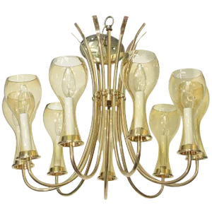 1970s Brass Chandelier