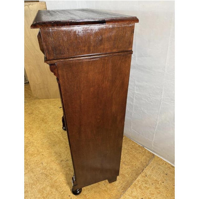 Antique Gründerzeit Vertiko Cabinet in Walnut, 1890s For Sale - Image 10 of 13