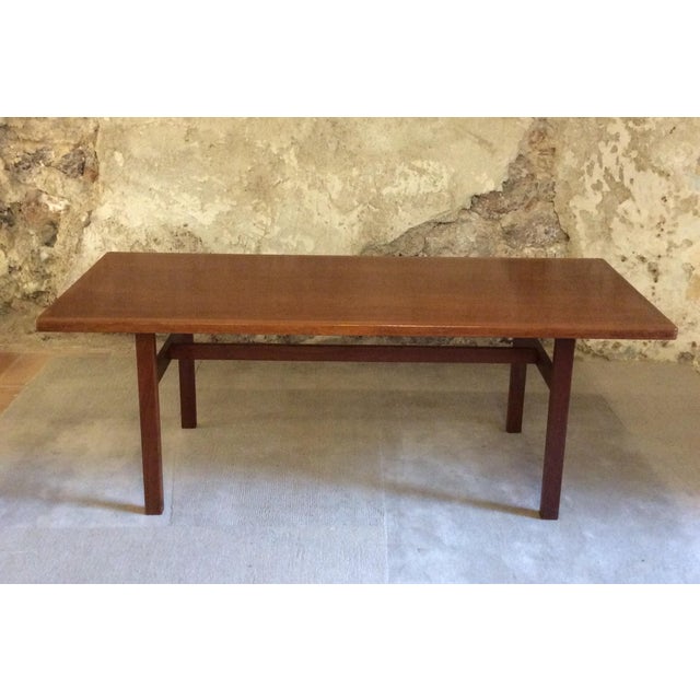 Danish coffee table. Made in Denmark in the sixties. Made of teak. Very good condition, as it has been professonally...