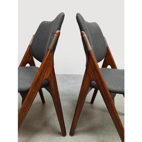 Vintage Scandinavian Dining Chairs from Olav Houg, 1960s, Set of 4 For Sale - Image 7 of 9