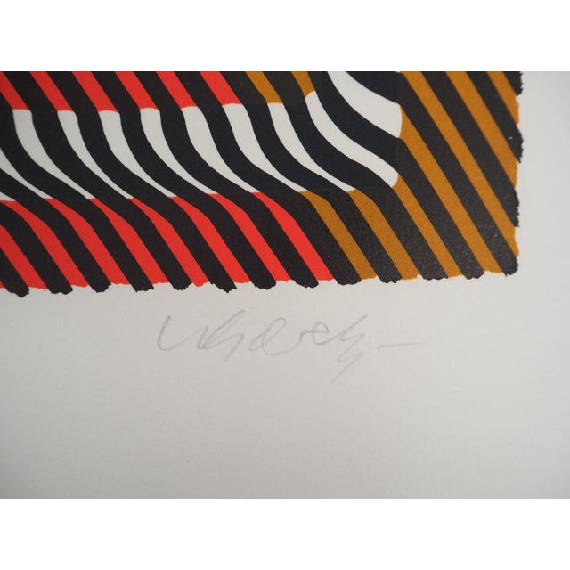 Victor VASARELY (1906-1997) Kinetic composition: Zebra, 1984 Original color lithograph Signed in pencil Numbered / 75...