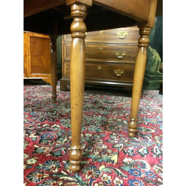 Brown Antique Drop Leaf Table, Maple Dining Table For Sale - Image 8 of 11