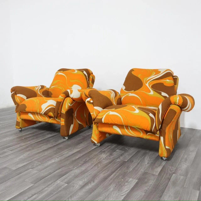 Ionica Lounge Chairs by Guarnacci, Padovano, and Vagnoni for 1P, 1970s, Set of 2 For Sale - Image 6 of 18