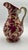 Rococo Antique 19th Century European Porcelain Pitcher - Cranberry Red & Gilt For Sale - Image 3 of 8