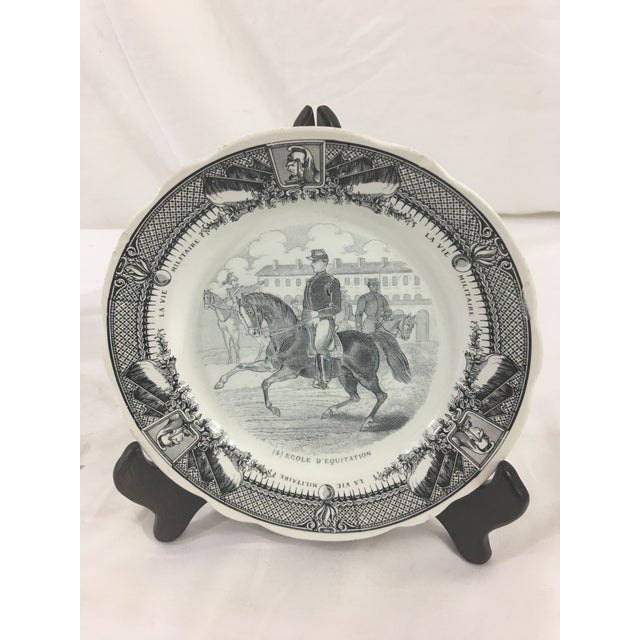 Sarreguemines French Military Life Plates - Set of 7 For Sale - Image 6 of 9