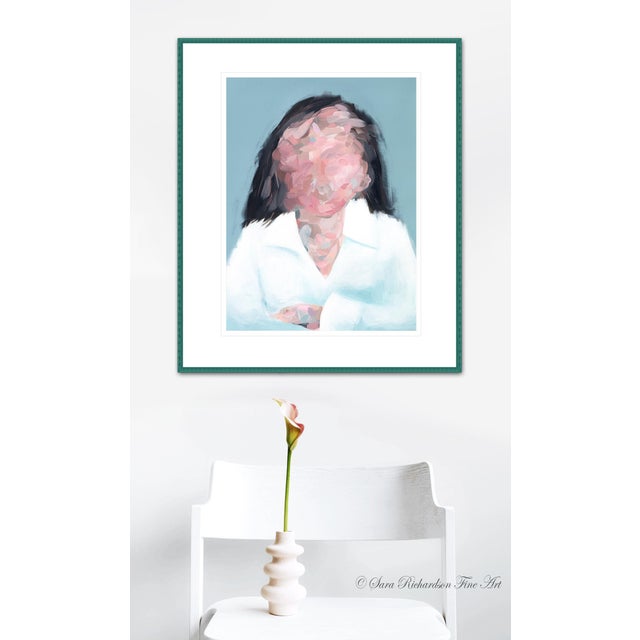 Portrait No. 6 is an abstract figurative painting on paper that explores the human presence through layered mark-making...