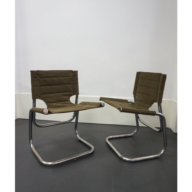 Space Age Chairs in Curved Chrome Steel, 1970s, Set of 2 For Sale - Image 4 of 6