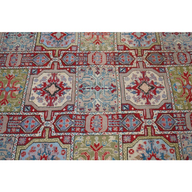 1940s Vintage Turkish Geometric Approx. 5x7 Area Rug For Sale - Image 5 of 7