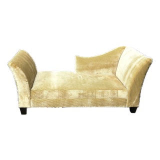 Vintage Striped Kelly Wearstler Velvet Chaise Lounge For Sale