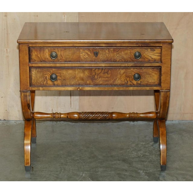 Tuscan Neoclassic Townhouse Sideboards in Burr Oak from Ethan Allen, Set of 2 For Sale - Image 5 of 18