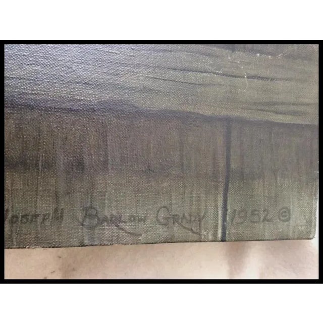 Cabin Vintage Oil Painting of Duck Decoy, Waterfowl, Hunting Motif, Signed Grady For Sale - Image 3 of 4
