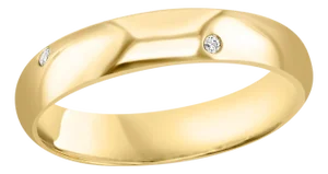 6 Flush Set Bezel Diamond Eternity Wedding Band in 18 Karat Yellow Gold