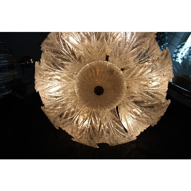 Italian Flower Ceiling Light in Murano Glass & Metal, 1970s For Sale - Image 12 of 18