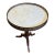 Antique French Mahogany Round Table With Marble Top and Brass Gallery For Sale