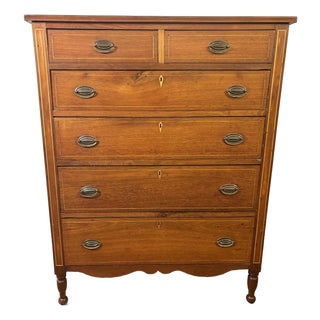 Antique Southern American Walnut Tall Chest of Drawers Upcountry South Carolina, Circa 1825 For Sale