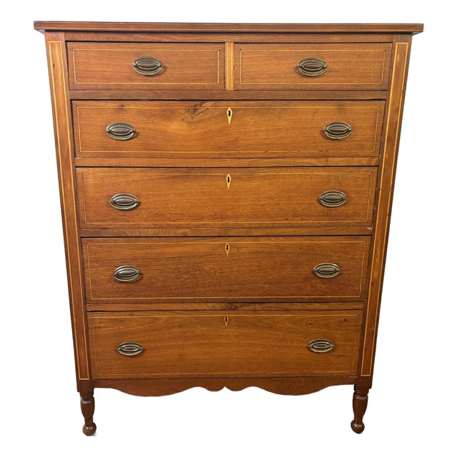 Antique Southern American Walnut Tall Chest of Drawers Upcountry South Carolina, Circa 1825 For Sale