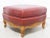 1960s French Beech and Red Skai Ottoman, 1960s For Sale - Image 5 of 9