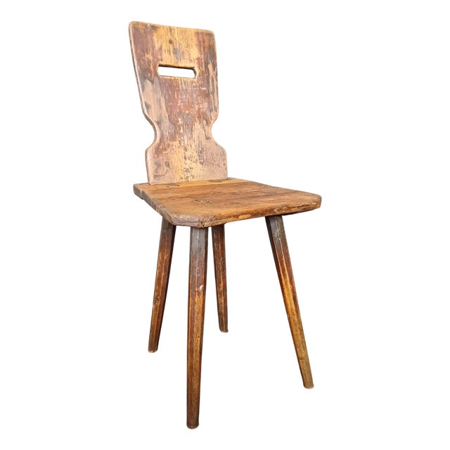 Mid 19th Century Slovenian Alps Farm Chair For Sale