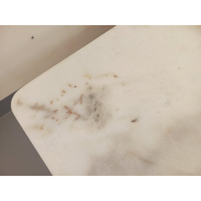 Vintage Nesting Tables in White Marble, 1970s, Set of 2 For Sale - Image 10 of 18