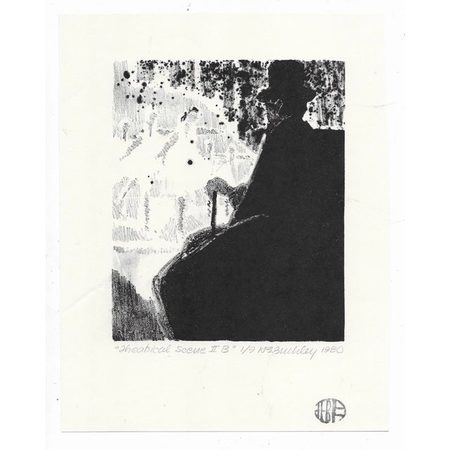 Figurative 1980 Harry Buckley Theatrical Scene Lithograph For Sale - Image 3 of 3